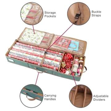 Sattiyrch Gift Wrap Organizer for Holidays & Events