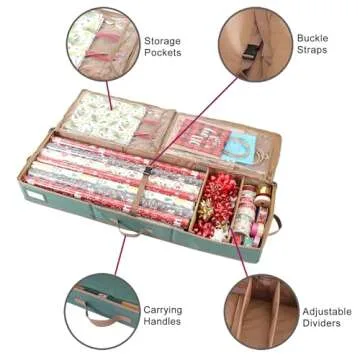 Sattiyrch Gift Wrap Organizer for Holidays & Events