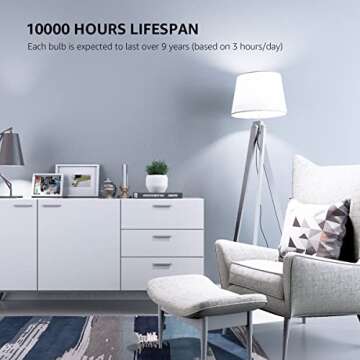 LE 100W Equivalent LED Light Bulbs, 14W 1500 Lumens Daylight White 5000K Non-Dimmable, A19 E26 Stand...