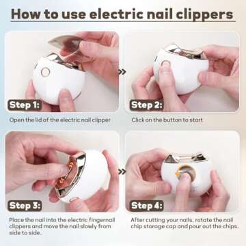 Electric Nail Clipper, USB Charging Automatic Nail Clipper, 2-Speed Levels Nail Cutter, Suitable for The Baby, Adults, Elderly, Nail Storage Function