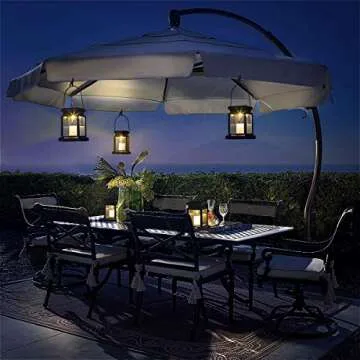 GIGALUMI Solar Hanging Lanterns 8 Pack for Outdoor Use
