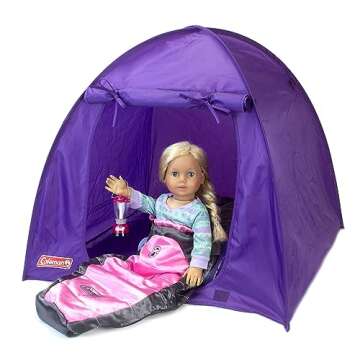 Sophia's 18" Doll Coleman Tent - Purple for Imaginative Play