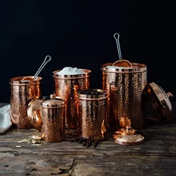 Elegant Sertodo Copper Kitchen Canisters Set for Organizing