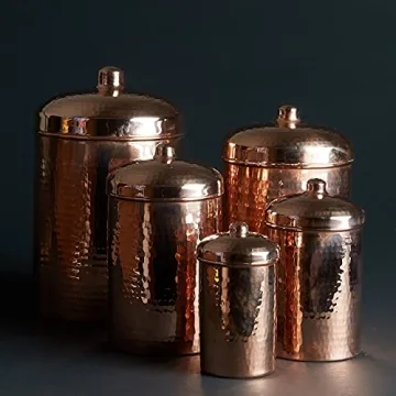 Elegant Sertodo Copper Kitchen Canisters Set for Organizing