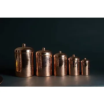 Elegant Sertodo Copper Kitchen Canisters Set for Organizing