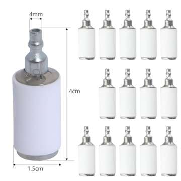 Podoy 530095646 Fuel Filter for Compatible with Poulan Chainsaw 2050 2150 2375 Weedeater Craftsman Trimmer Chainsaw Blower # 530010897 530014362 530014815 530023364 530047004 530095649 (Pack of 15)