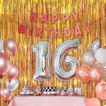 Gold Metallic Tinsel Foil Fringe Curtains, 2 Pack 3.3x8.3 Feet Party Streamer Curtains for Birthday Party Decorations, Halloween Decor, Foil Curtain Backdrop for Bachelorette Party