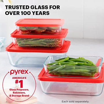 Pyrex 11-Cup Glass Food Storage Container for Practical Meal Prep