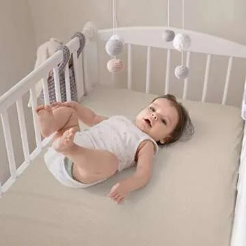 lulumoon Baby Muslin Crib Sheets Neutral for Boys & Girls 2Pack