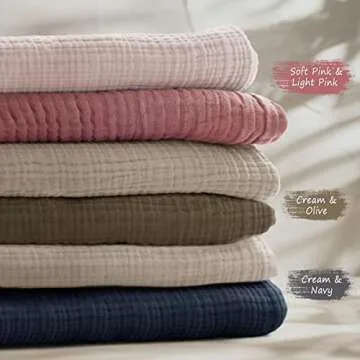 lulumoon Baby Muslin Crib Sheets Neutral for Boys & Girls 2Pack