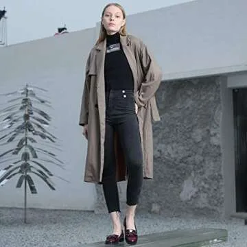 Fringed Slip On Loafers Shoes for Women,Classic Patent Leather Round Toe Low Leather Loafers Girl Driving Walking Casual Boat Shoes Bright rad 38