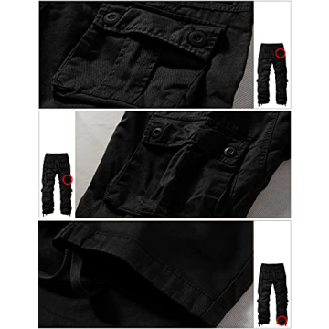Match Men's Wild Cargo Pants(Black,29)