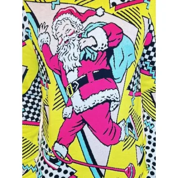 Funny Ugly Christmas Sweater - LED Lights and Soft Fabric - 80s Style