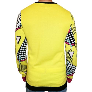 Funny Ugly Christmas Sweater - LED Lights and Soft Fabric - 80s Style