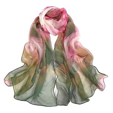 Acotavie 2 Pcs Scarfs for Women Lightweight Scarves Fashion Floral Print Shawls Holiday Gifts Scarf ...
