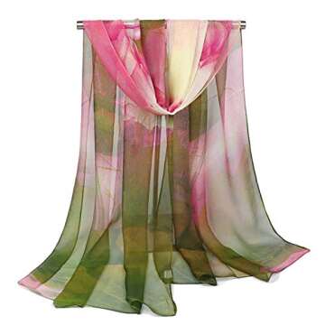 Acotavie 2 Pcs Floral Scarves for Women - Perfect Gifts