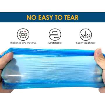 Shoe Covers Disposable Non Slip -100 Pack(50 pairs) 15.7'' Hygienic Waterproof Foot Booties Covers Recyclable Shoe Booties Covers for Indoors, Fits Up to US Men's 11 & US Women's 13