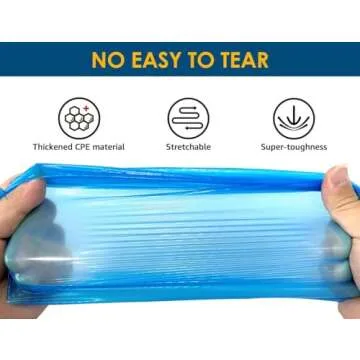 Durable Disposable Non Slip Shoe Covers - 100 Pack