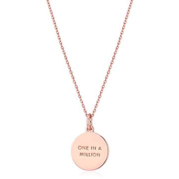 Kate Spade New York A Pendant Necklace - Handmade Rose Gold Elegance