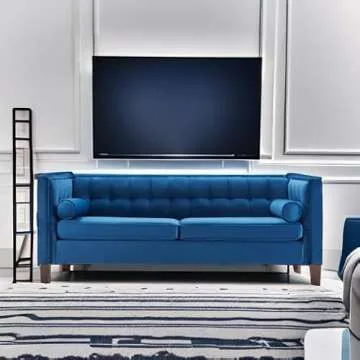 Dreamsir 7097 Sofas, Navy Blue Velvet