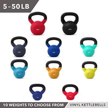 Kettlebell Weights by Day 1 Fitness - 15 Pounds Free Weights