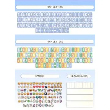 tricase Blue Cinema Light Box with 312 Letters, Emojis & 3 Markers - Led Light Box Sign for Home & Blue Bedroom Decor for Girls - Light Up Letter Board - Best Gift Idea for Girls on Birthday