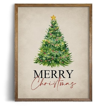Rustic Farmhouse Holiday Wall Art - Norway Spruce & Pine