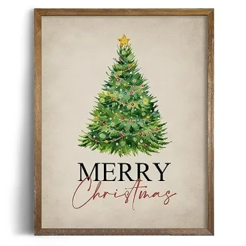 Rustic Farmhouse Holiday Wall Art - Norway Spruce & Pine