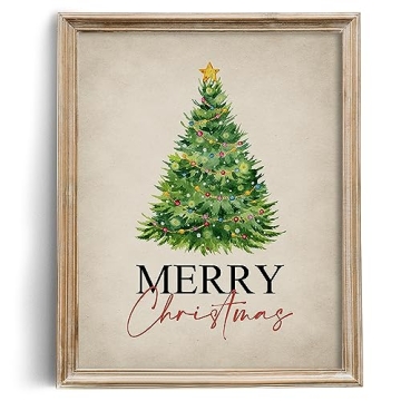 Rustic Farmhouse Holiday Wall Art - Norway Spruce & Pine