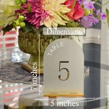 Stylish Acrylic Table Numbers 1-20 for Weddings and Events