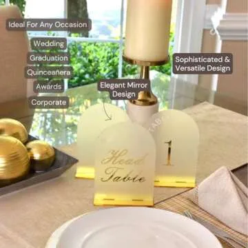 Stylish Acrylic Table Numbers 1-20 for Weddings and Events
