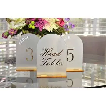 Stylish Acrylic Table Numbers 1-20 for Weddings and Events