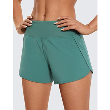 CRZ YOGA Womens 4-Inch Lightweight Gym Workout Shorts