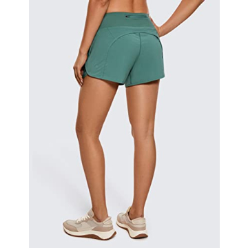 CRZ YOGA Womens 4-Inch Lightweight Gym Workout Shorts
