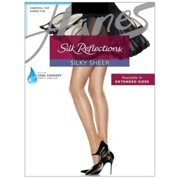 Hanes Silk Reflections Control Top Sheer Pantyhose for Women