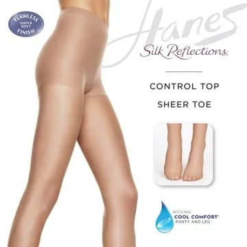 Hanes Silk Reflections Control Top Sheer Pantyhose for Women