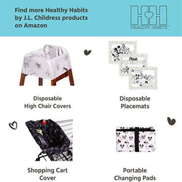 Disney Baby by J.L. Childress Disposable Changing Pads for Baby - Disney Travel Essential - Diaper Changing Table Liners - Disposable Travel Changing Pads, 26"x18" - Mickey & Minnie Mouse - Pack of 24