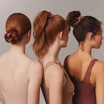 slip Silk Skinny Scrunchies - Auburn | Set of 4 Pure Silk Skinny Scrunchies | 100% Mulberry Silk, Anti-Crease, Gentle on Hair, Reduces Breakage | Stylish, Durable, Ideal for All Hair Types