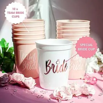 Stylish Team Bride Cups for Bachelorette Celebrations