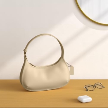 COACH Glovetanned Leather Eve Shoulder Bag Ivory