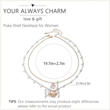 Seashell Necklace for Women Stylish Layered Charm Jewelry