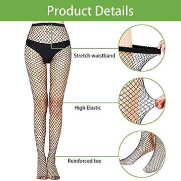 Stylish Confonze Fishnet Stockings High Waist Tights for Women