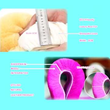 Fluffy Wool Sheepskin Fuzzy Black Car Steering Wheel Cover for Universal Auto Steering Wheel 14 1/2-15 1/2inch, Anti-Slip, Soft Plush, Comforting and Luxurious, Soft Texture (Black)