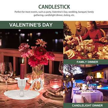 HOMSFOU Retro Handheld Candlestick Holder - Vintage European Style Candle Stand for Home Decor