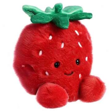 Aurora® Adorable Palm Pals™ Juicy Strawberry™ Stuffed Animal - Pocket-Sized Play - Collectable Fun - Red 5 Inches