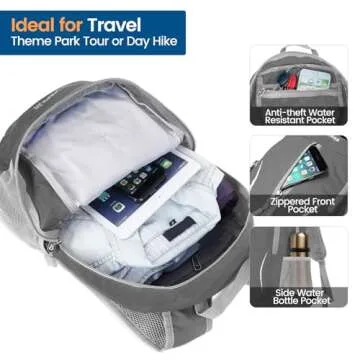 ZOMAKE Ultra Lightweight Packable Backpack 25L - Foldable Hiking Backpacks Water Resistant Small Folding Daypack for Travel(Dimgray)