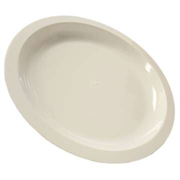 Set of 12 White Microwavable Plastic Plates - 10 Inch Black Duck Brand (12)