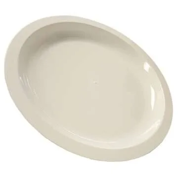 Set of 12 White Microwavable Plastic Plates - 10 Inch Black Duck Brand (12)