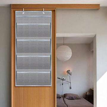 wishacc Hanging Wall File Organizer, Wall Mount/Over the Door Office Supplies Storage Mail Organizer...