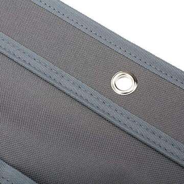 wishacc Hanging Wall File Organizer, Wall Mount/Over the Door Office Supplies Storage Mail Organizer for Notebooks,Planners,File Folders - 4 Pockets Deep Gray